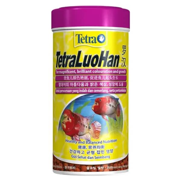 Buy Tetra LuoHan Large Pellets, Flowerhorn food India, LuoHan fish food 86g, Tetra Flowerhorn pellets, color enhancing cichlid food, best food for Flowerhorn fish, Tetra large cichlid pellets, LuoHan fish diet India, floating pellets for Flowerhorn, Tetra LuoHan pellets price