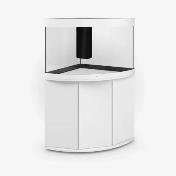 Buy Juwel Trigon 190 LED aquarium, corner aquarium with cabinet, panoramic aquarium, MultiLux LED lighting, BioFlow M filter, Eccoflow 600 pump, Juwel AquaHeat 200W, complete aquarium set, LED plant aquarium, German aquarium with cabinet, corner fish tank, curved front aquarium, advanced aquarium filtration, LED tropical aquarium