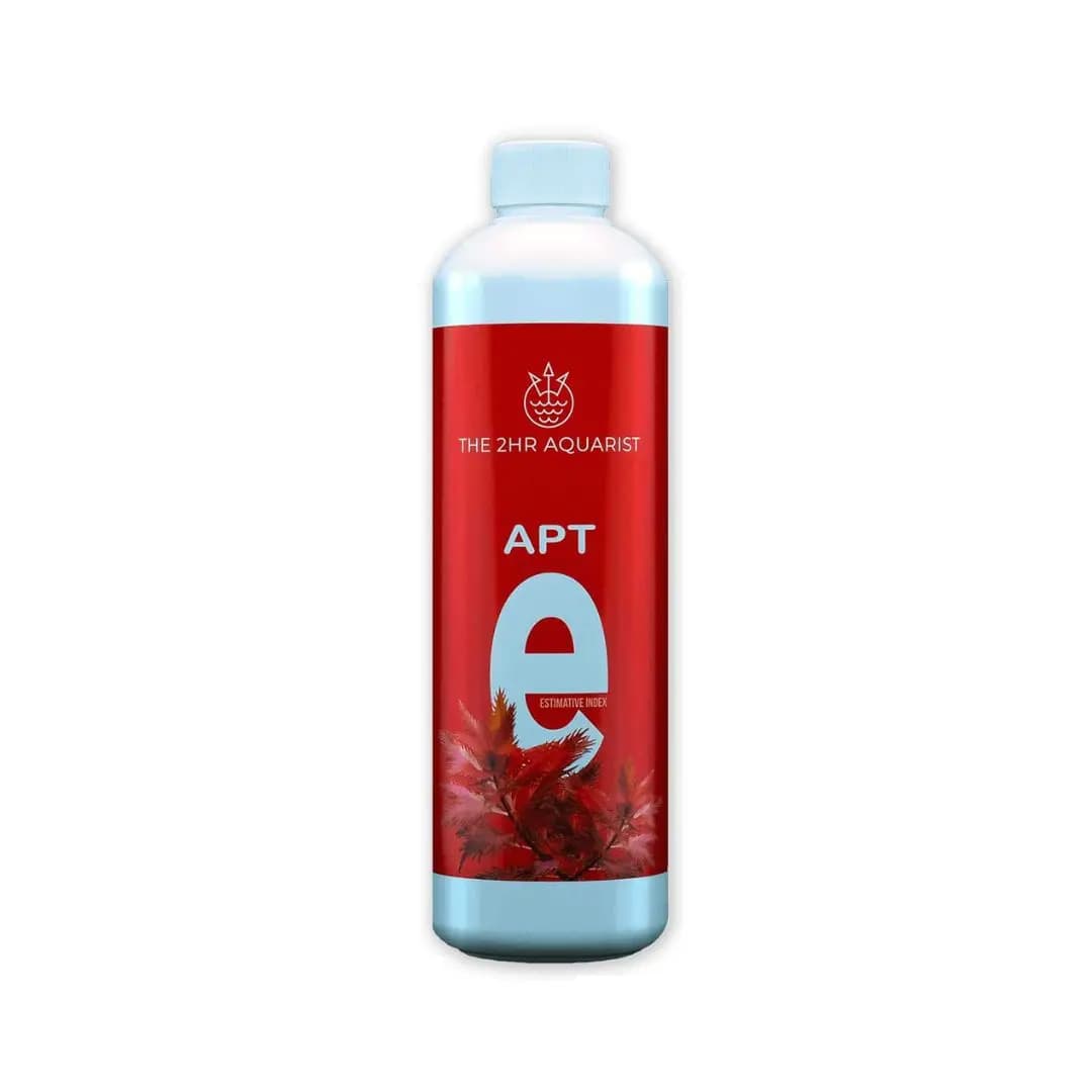 APT Estimative Index, APT e fertilizer, EI aquarium fertiliser, Dutch style tank fert, high light plant fert, 2Hr Aquarist EI, all-in-one liquid plant food, high magnesium fertilizer, calibrated pump plant fert, rich coloration aquarium fert, daily dosing EI, concentrated aquarium fert, trace element plant fertiliser
