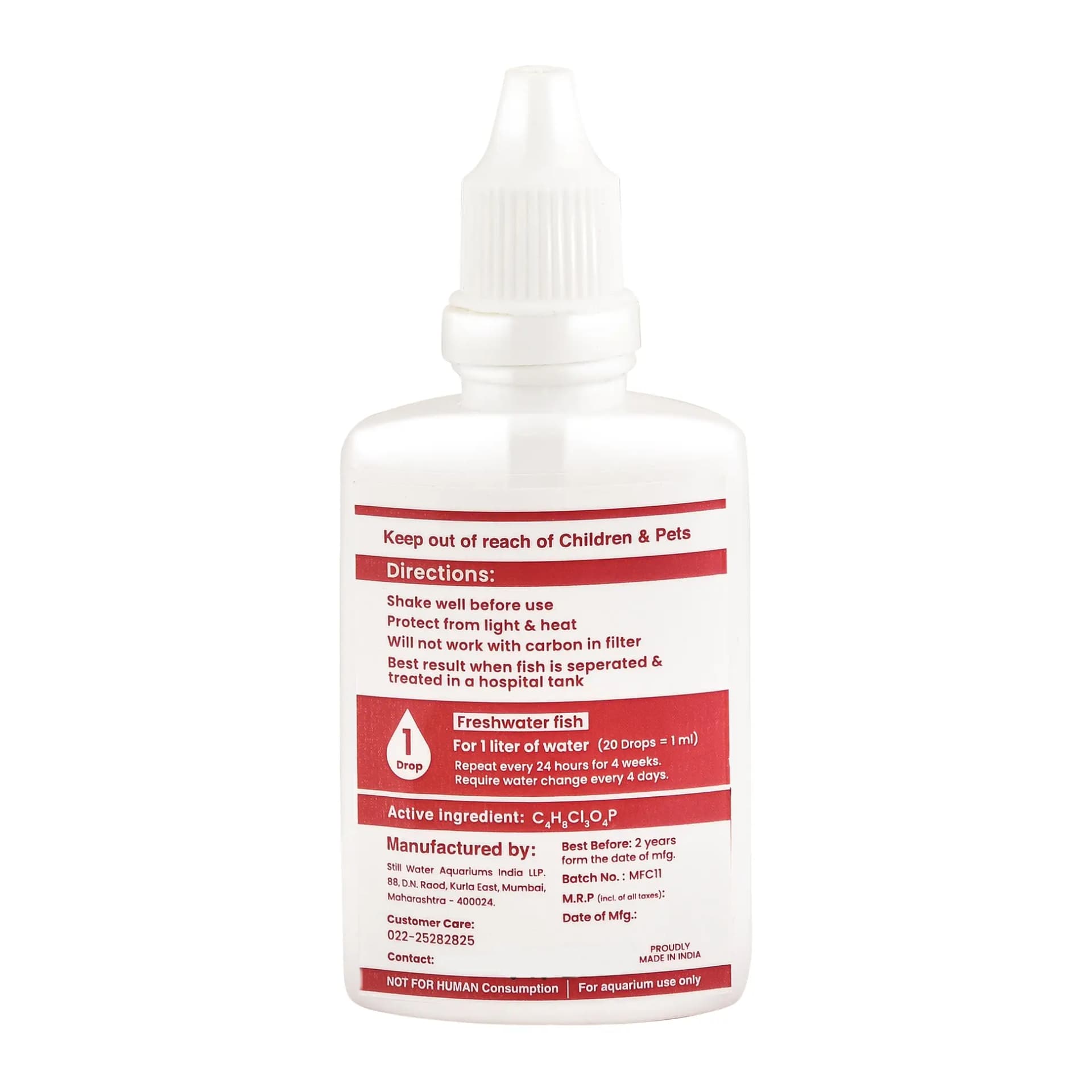 Misha Anti Lice and Flukes - 30ml - Misha anti lice and flukes, aquarium parasite treatment, fish lice medication India, anti fluke fish medicine, freshwater fish parasite cure, aquarium health product, fish disease treatment, aquarium medication India, fish parasite control, liquid fish treatment