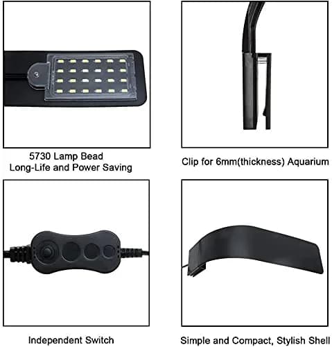 X5 LED Clip On Aquarium Light | 10w