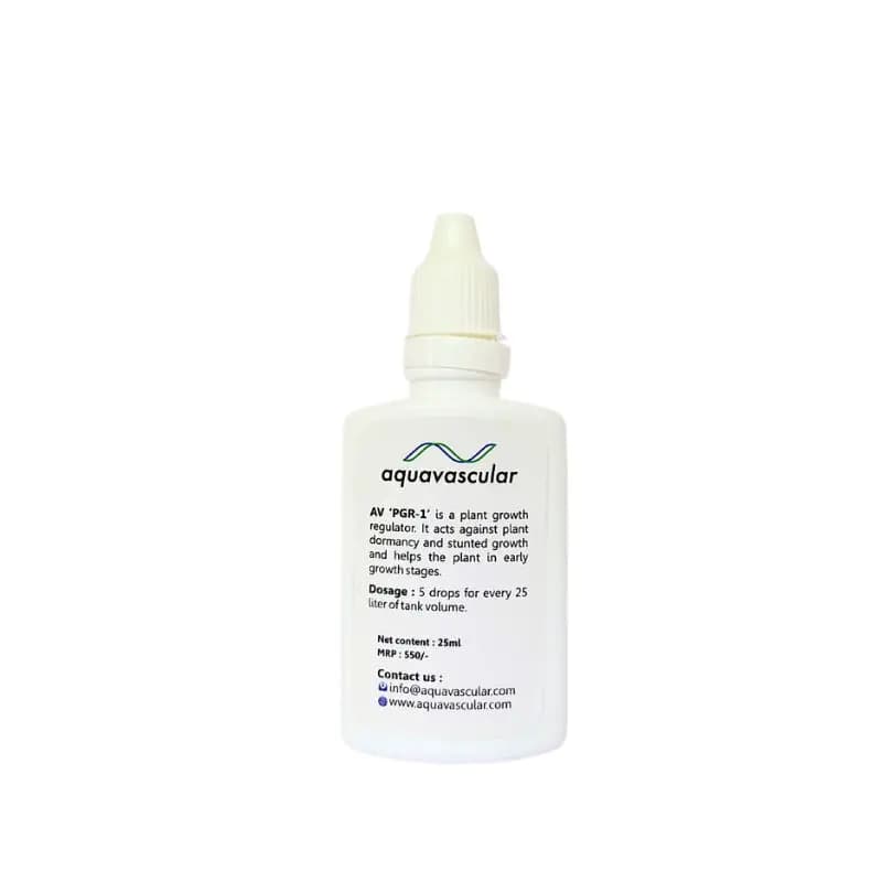 Buy Aquavascular PGR1, aquarium plant growth regulator, PGR1 dosage 5 drops per 25 litres, anti dormancy aquarium plants, stunted plant recovery aquarium, early growth booster aquatic plants, shrimp safe plant growth regulator, glutaraldehyde free aquarium product, planted tank PGR India