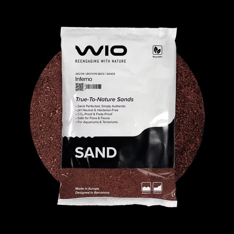 Buy WIO Inferno Sand India Online, aquarium sand inferno colour India, natural aquarium sand freshwater, shrimp safe aquarium sand, decorative sand for planted tank, inert aquarium sand India, aquascaping sand warm tone, WIO Inferno Sand 2kg, WIO Inferno Sand 5kg