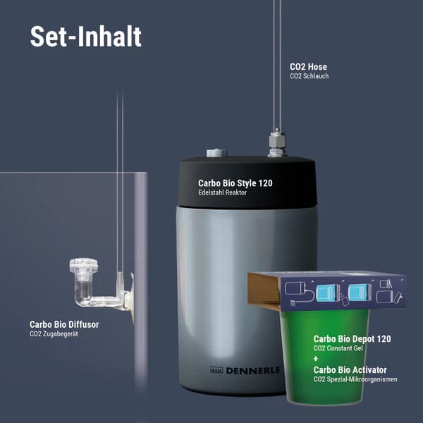 Buy Dennerle Carbo Bio Style 120, Dennerle bio CO2 system, Carbo Bio Style 120 aquarium, biological CO2 system Dennerle, planted aquarium CO2 up to 120 litres, freshwater aquarium CO2 system, Dennerle Carbo Bio