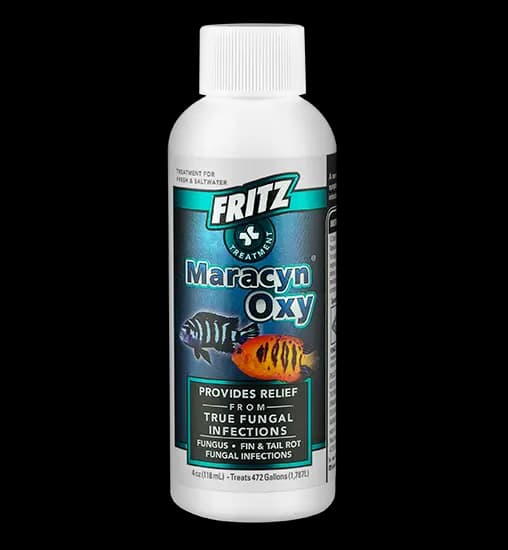 Fritz Maracyn Oxy, fungal fish treatment, fish egg fungus remedy, aquarium fungus medication, sodium chlorite treatment, fish tail rot cure, non-antibiotic fish medicine, 4oz Maracyn Oxy, freshwater saltwater disease treatment