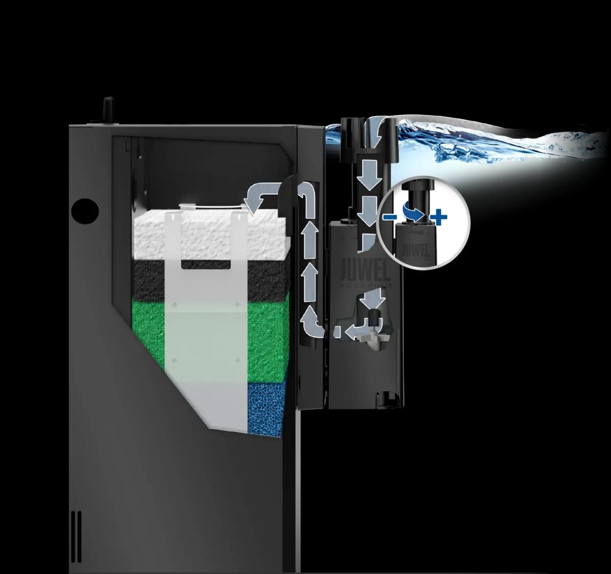 Buy Juwel EccoSkim, surface skimmer aquarium, aquarium surface film remover, organic debris skimmer, aquarium skimmer adjustable, energy-efficient aquarium skimmer, Juwel aquarium accessory, aquarium water clarity, floating aquarium skimmer, easy-install surface skimmer, aquarium oxygen boost india
