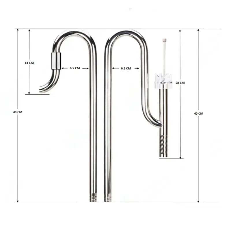 Buy FZONE Stainless Steel Skimmer 17mm Lily Pipes Inflow and Outflow