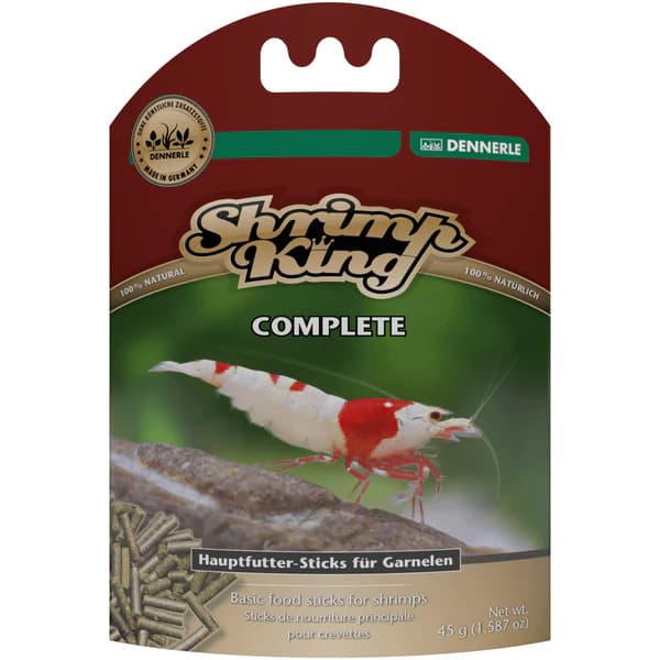 Buy Dennerle Shrimp King Complete Feed, Shrimp King Complete, Dennerle shrimp food sticks, staple food for freshwater dwarf shrimp, shrimp food 100% natural ingredients, sinkable water stable shrimp food, shrimp king complete feeding recommendation, shrimp pellets sticks for aquarium shrimp, Dennerle shrimp king complete India