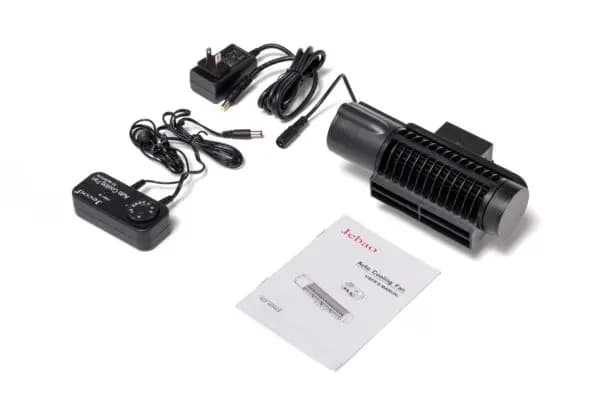 Jebao ACF-200 Automatic Aquarium Cooling Fan - Jebao ACF-200, automatic aquarium cooling fan, fish tank cooler, aquarium water chiller, quiet aquarium fan, energy-efficient aquarium fan, evaporative cooling fan aquarium, aquarium cooler for 80 liter tank, Jebao cooling fan India, automatic fish tank fan for summer, reduce aquarium temperature India, low power aquarium cooling solution