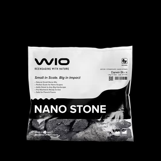 WIO Darwin Black Lava Nano Rock 2kg, black lava rock aquarium India, nano aquascaping lava stone, WIO lava rock nano tank, shrimp aquarium lava rock, aquascaping lava stone India, volcanic aquarium rock nano