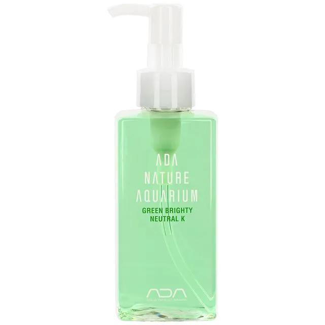 Buy ADA Green Brighty Neutral K. liquid fertilizer for supplying potassium to a planted aquarium, buy ada aqua design amano fertilizer, promotes growth of aquatic plants.
