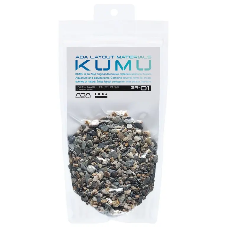 Buy ADA KUMU GR-01 - Flat River Gravel S - 250ml, ADA hardscaping, Best hardscaping, buy Black Lava Stone