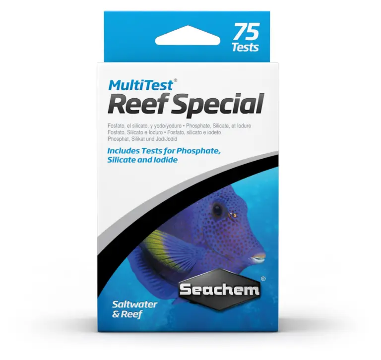 Buy Seachem MultiTest Reef Special online, Combines the Phosphate, Silicate, and Iodine/Iodide kits for aquarium