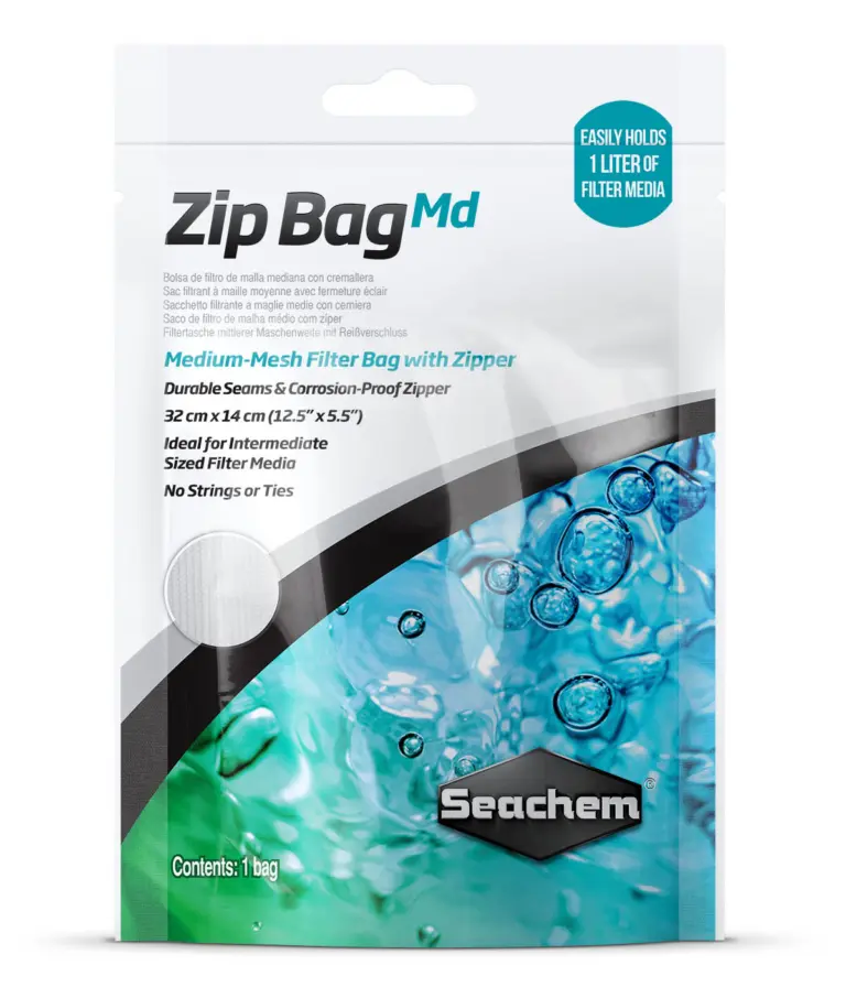Buy Seachem Zip Bag Medium online, filter media bag for aquarium filter