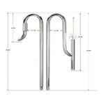 Buy FZONE Stainless Steel Skimmer 17mm Lily Pipes Inflow and Outflow