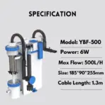 Buy SunSun YBF-500 Series Hang On Canister Filter, best aquarium hang on filter, hob filter for planted aquarium, ybf 500, sunsun aquarium filter