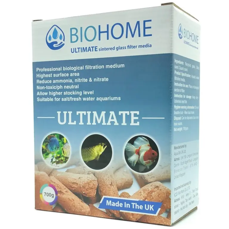 Biohome Ultimate, sintered glass filter media, biological filter media, aquarium bio media, full-cycle filtration, nitrate reducing media, canister filter media, pond filter media, freshwater aquarium filter media, saltwater bio media, trace element filter media, inert filter media, premium biofilter pellets