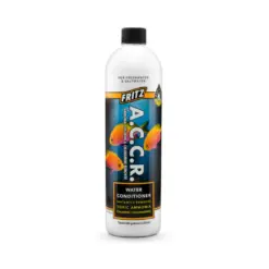 Fritz ACCR, ammonia neutralizer, ammonia remover, chlorine chloramine remover, water conditioner ammonia, emergency aquarium treatment, cycling water conditioner, one-step aquarium detox, pH safe conditioner, overdose‑safe water conditioner, Fritz A.C.C.R. Liquid, saltwater aquarium detox