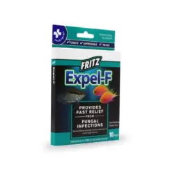 Fritz Expel‑F, antifungal powder aquarium, fluconazole treatment, Saprolegnia treatment, ichthyophonus medication, fungal infection fish remedy, 14-day fungal treatment, reef-safe antifungal, single dose Expel‑F, powder fish medication
