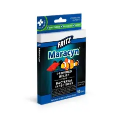 Fritz Maracyn, erythromycin aquarium antibiotic, fish bacterial infection treatment, broad spectrum antibiotic powder, freshwater saltwater Maracyn, gram‑positive bacterial remedy, invertebrate safe antibiotic, 10 sachet Maracyn powder
