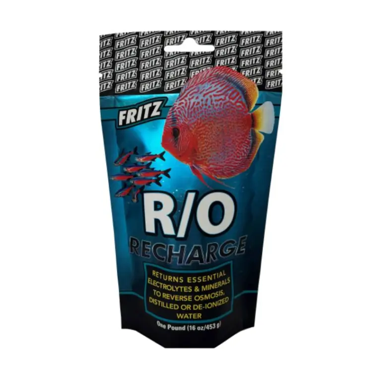 Fritz RO Recharge, mineral booster RO water, re-mineralizer, GH KH booster, RO/DI water treatment, aquarium electrolyte additive, reverse osmosis re-mineralizer, Fritz RO recharge 1 lb, aquarium water hardness booster, natural water chemistry restore