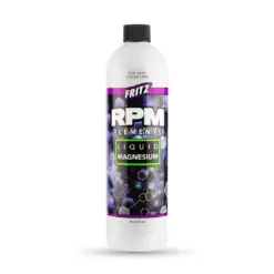 RPM liquid magnesium, reef tank magnesium supplement, ionic magnesium reef, concentrated magnesium solution, magnesium chloride sulfate, no-EDTA magnesium, reef magnesium dosing, stabilize reef alkalinity, aquarium magnesium booster, high-strength magnesium liquid