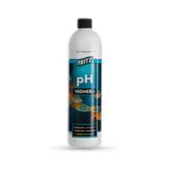 Fritz pH Higher, aquarium pH booster, raise aquarium pH, alkalinity adjuster, freshwater pH higher, marine pH adjuster, buffered pH formula, pH control aquarium, biologic filter booster, safe pH adjustment, 4 oz pH raise, 16 oz pH higher