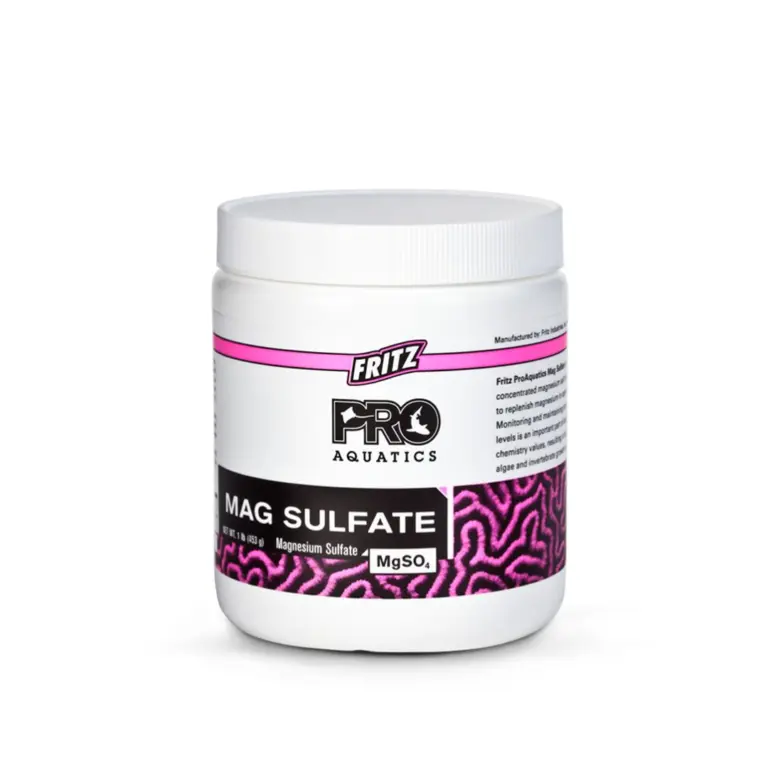 FritzPro magnesium sulfate, reef magnesium supplement, raise magnesium reef tank, magnesium powder aquarium, phosphate-free magnesium, coral tank magnesium booster, stabilize calcium alkalinity pH, prevent scale in reef tank, magnesium dosing powder, pure magnesium sulfate aquarium