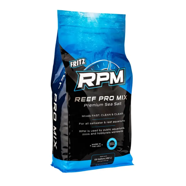 Fritz RPM salt, Reef Pro Mix marine salt, professional marine salt mix, high-calcium salt, premium reef salt, 6.5 kg marine salt, 25 kg marine salt, phosphate-free salt, nitrate-free reef salt, elevated buffer salt, fine grain reef salt