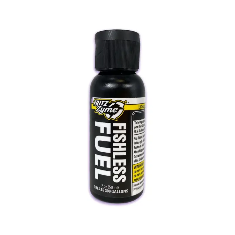Fritz Fishless Fuel, liquid ammonia for cycling, fishless cycle ammonia, aquarium ammonia source, nitrifying bacteria food, 2-ounce ammonia bottle, freshwater cycling aid, saltwater cycle solution, ammonia dosing bottle, Fritz Aquatics Fishless Fuel