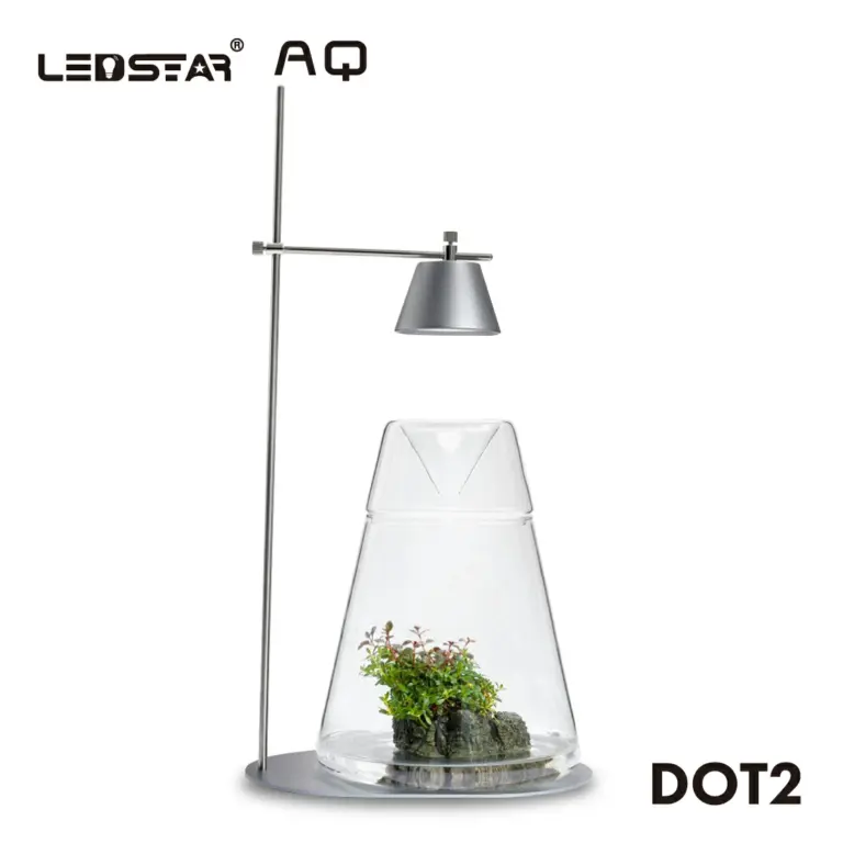 LEDSTAR AQ-DOT Ver2, AQ-DOT II, WRGB nano light, desktop terrarium lamp, USB WRGB plant light, touch control nano LED, dew collection jar light, wabi kusa lamp, 7W USB desktop LED, ecological bottle light, stainless steel plant lamp