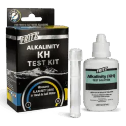 Fritz alkalinity test kit, KH test kit, carbonate hardness test, aquarium alkalinity test, pH buffer tester, freshwater KH test, marine KH test kit, 150 test alkalinity kit, Fritz Aquatics KH, precise KH measurement