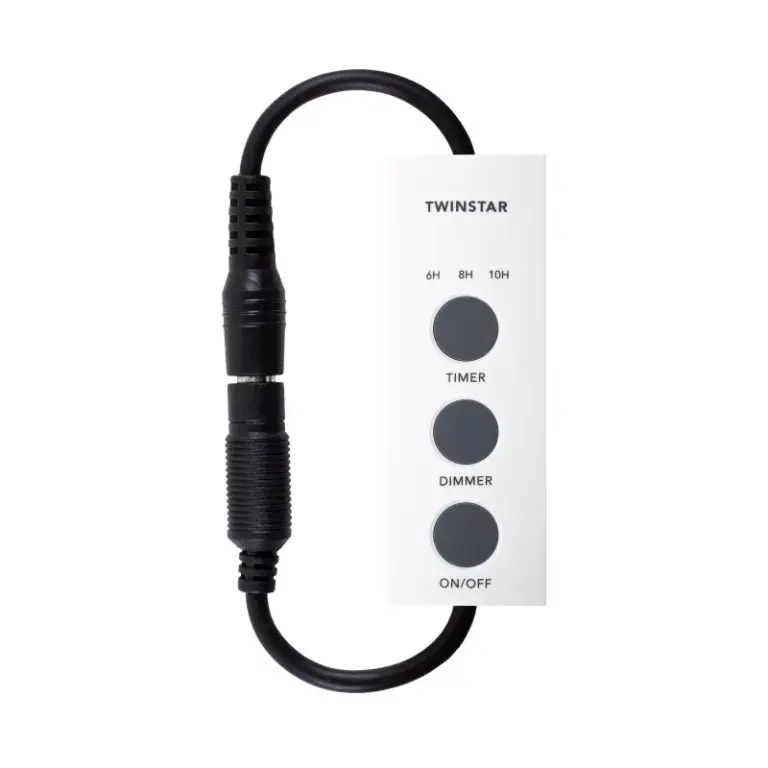 Twinstar inline dimmer, aquarium light timer, Twinstar LED dimmer, aquarium dimmer controller, LED timer controller, 7-level dimmer, sunrise sunset aquarium light, Twinstar lighting accessory, aquarium schedule dimmer, inline LED timer