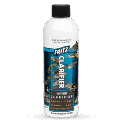Fritz Clarifier, aquarium water clarifier, phosphate-free clarifier, water flocculant, cloudy tank remover, reef safe clarifier, filter booster, pond clarifier, fast water clearing, aquarium water treatment