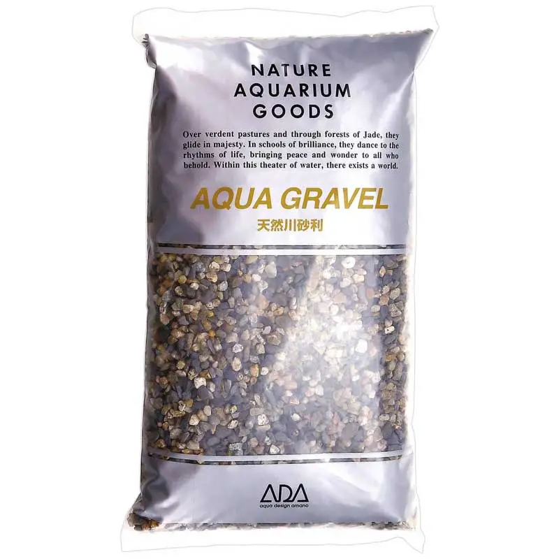 ADA Aqua Gravel, natural aquarium gravel, river gravel substrate, inert aquarium gravel, decorative aquarium gravel, under-gravel filter gravel, planted tank gravel, Japanese river gravel, cosmetic aquarium gravel, 2‑5 mm aquarium gravel