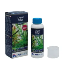 NT Labs Liquid Filter 100 ml, aquarium liquid filter, clarify cloudy aquarium water, remove medication residues, beneficial bacteria booster, safe water clearer, aquarium water clarifier, restore aquarium minerals, heavy metals remover, buy NT Labs Liquid Filter online