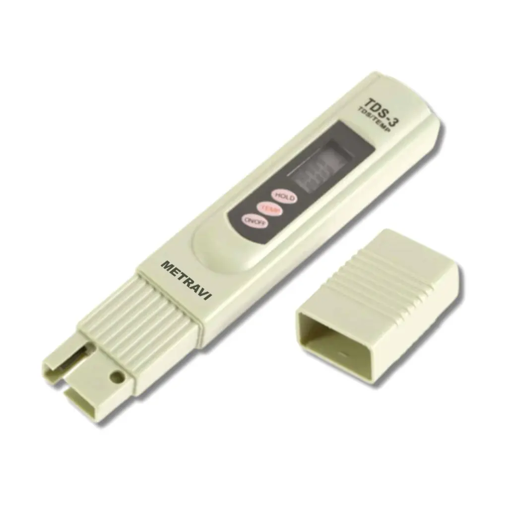 Metravi TDS-3, digital TDS meter, portable TDS pen, aquarium water tester, TDS and temperature meter, digital TDS tester 0-9990 ppm, ATC TDS meter, water quality tester pen, titanium electrode TDS pen, drinking water tester TDS, hydroponic TDS meter
