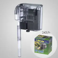shiruba PF240 filter, hang on filter for 40L aquarium, Shiruba PF240 hang-on back filter, aquarium filter India, best hang on filter India, Shiruba aquarium accessories, filter for nano tank, low wattage aquarium filter, Taiwan made aquarium filter India