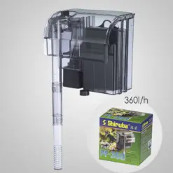 shiruba PF360 filter, hang on filter 60L aquarium, Shiruba PF360 hang-on back filter, aquarium filter India, best hang on filter India, Shiruba aquarium accessories, filter for medium nano tank, energy efficient aquarium filter, Taiwan made Shiruba filter India