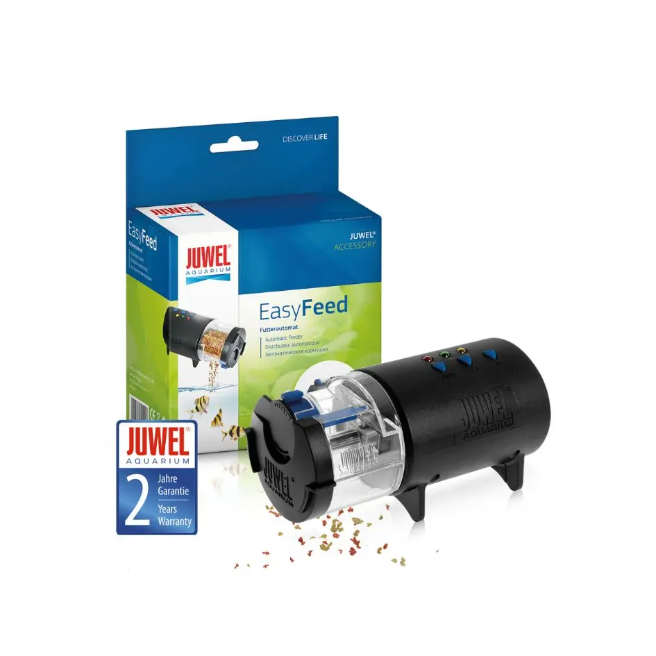 Buy Juwel EasyFeed automatic feeder, Juwel EasyFeed India, automatic fish feeder for aquarium, battery operated aquarium feeder, best fish feeder India, Juwel aquarium automatic feeder, EasyFeed fish food dispenser, holiday fish feeder automatic, programmable aquarium feeder India, pellet food automatic feeder
