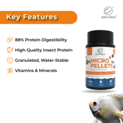 Buy Zewa advanced micro pellets fish food, buy micro pellets fish food India, best food for small tropical fish, slow sinking pellets for tetras, betta fish micro pellets, high protein aquarium fish food, tropical fish food online India, color enhancing fish pellets, food for guppies and barbs, dwarf cichlid micro pellets
