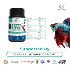 Buy Zewa betta bites fish food, buy betta food online India, best food for betta fish, floating pellets for bettas, high protein betta bites, aquarium betta food India, color enhancing food for bettas, siamese fighting fish food, small bites for betta fish, premium betta pellets India