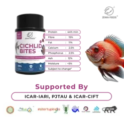 Buy Zewa cichlid power bites fish food, buy cichlid food online India, best food for African cichlids, high protein cichlid pellets, sinking food for cichlids, American cichlid fish food, dwarf cichlid food India, color enhancing cichlid pellets, aquarium cichlid food online, nutritious fish food for cichlids