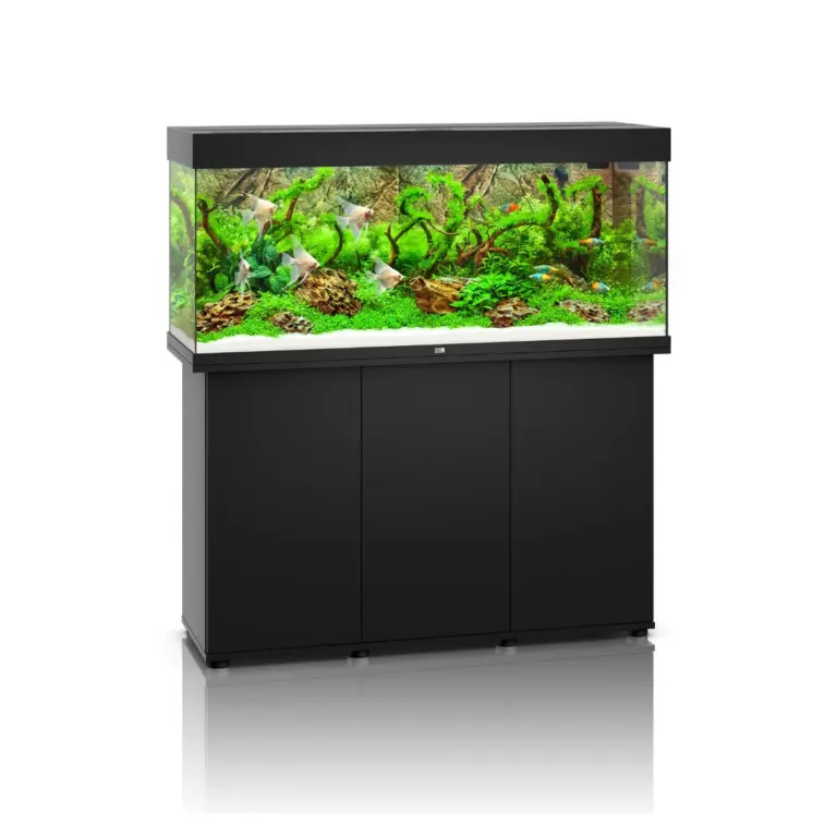 Buy Juwel Rio 240 LED aquarium, MultiLux LED lighting, BioFlow M filter, Eccoflow 600 pump, 200W aquarium heater, complete aquarium set, 240-liter aquarium, waterproof aquarium LED light, aquarium with cabinet, premium aquascape, adjustable aquarium heater, German aquarium quality, energy-saving aquarium, luxury aquarium setup