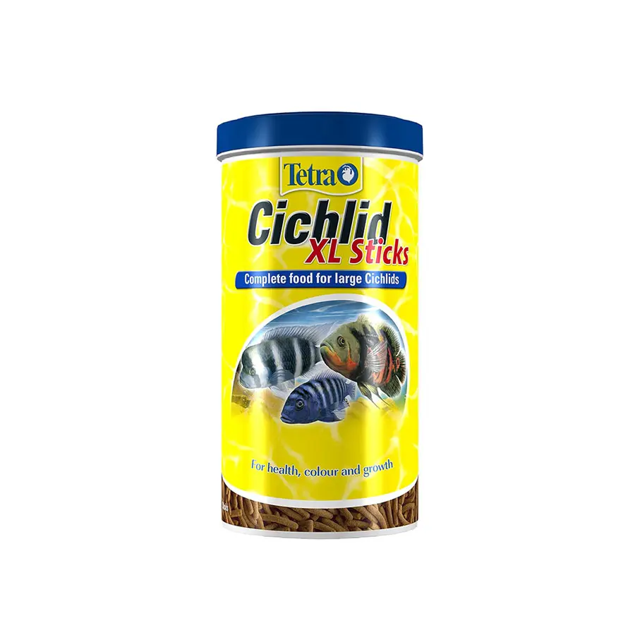Tetra-Cichlid-XL-Sticks-320g buy Tetra Cichlid XL Sticks, cichlid staple food, large carnivorous fish food, floating fish sticks, vitamin-enriched fish food, high protein fish diet, ornamental fish nutrition, cichlid growth food, Oscars food, freshwater shark diet, balanced diet for large fish, immune support fish feed, digestible fish sticks, aquarium fish sticks