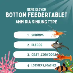 Aquatic Remedies Gene Eleven Bottom Tablet Feeder, Gene Eleven bottom feeder tablets India, pleco sinking tablets India, crayfish and shrimp food India, lobster and crab feed for aquarium, bottom feeder fish food India, Aquatic Remedies feed online, shrimp tank tablet food India, aquarium sinking tablet feed, bottom dweller nutrition India
