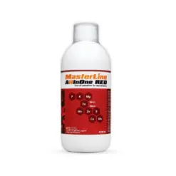 Buy MasterLine All in One Red, MasterLine Red fertiliser India, aquarium fertiliser for red plants, liquid iron aquarium fertiliser, planted tank red colour enhancer, high tech aquascape fertiliser, all in one red nutrients, MasterLine All in One India, macro micro aquarium fertiliser, aquarium plant colour booster
