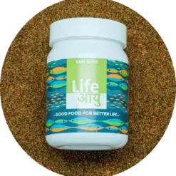 Buy Life AAYU Baby Bites, baby fish food India, fry fish food micro pellets, micro pellet fish food, tropical fry food, juvenile fish diet, Aayu fish food, small fish food India, fish fry growth food, nano fish fry pellets