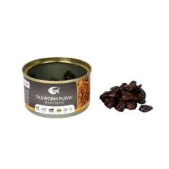 Buy canned silkworm pupae India, silkworm pupae fish feed India, insect protein aquarium feed India, canned insect feed aquarium India, silkworm pupae canned fish food, high protein fish feed India, specialty feed for arowana silkworm pupae, insect-based aquarium feed India