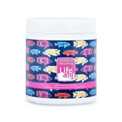 Buy Life AAYU Pro Bites, cichlid colour enhancing pellets, Ayurvedic fish food, natural colour food for cichlids, 100g cichlid food, 200g cichlid food, spirulina cichlid diet, African cichlid pellets, American cichlid colour food, herbal fish food India